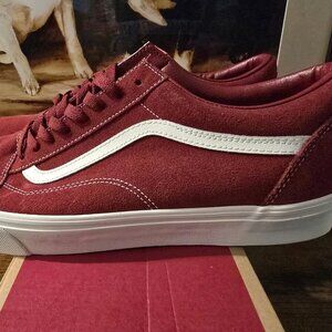VANS Old Skool Suede Bordeaux / Red VN000E9TBRD Shoes Men's US Sz 11 NEW